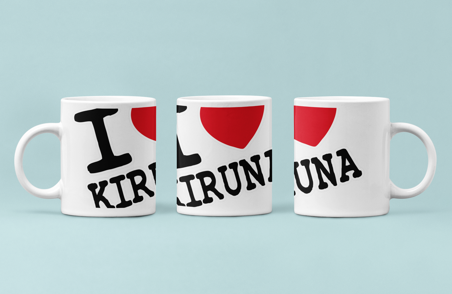 Kaffemugg I love Kiruna